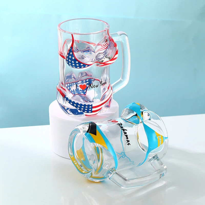 Designed glass beer mugs 12 Designed glass beer mugs 12